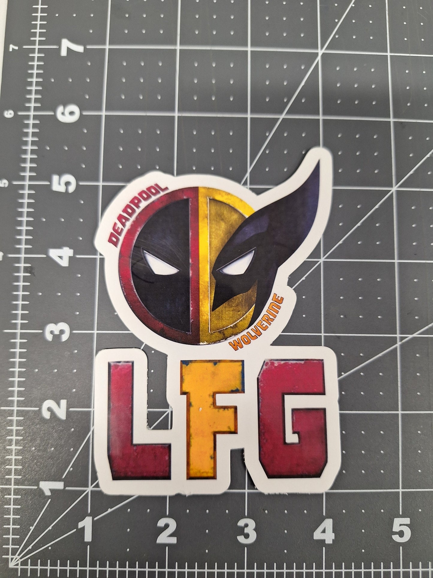LFG Wolverine Deadpool Vinyl Sticker Waterproof Premium 5"H x 3.5"W inches