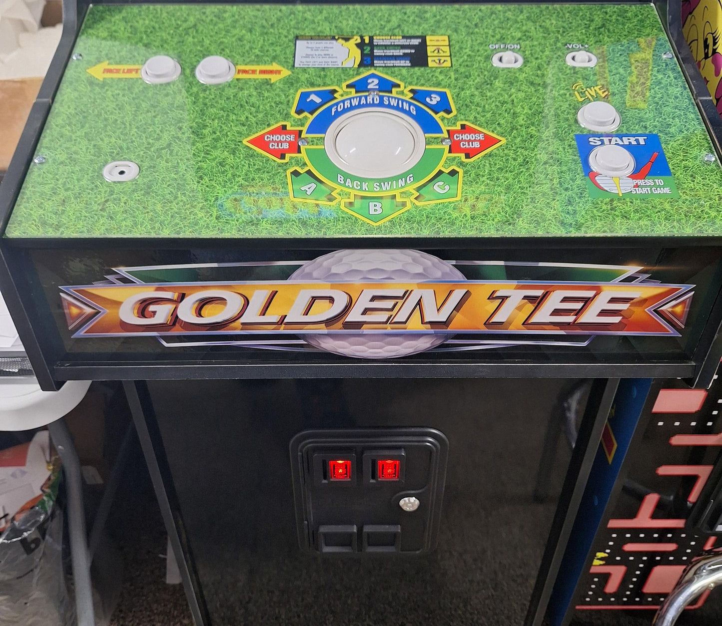 Golden Tee XL Arcade 1up "J' Panel Vinyl Sticker Waterproof Premium
