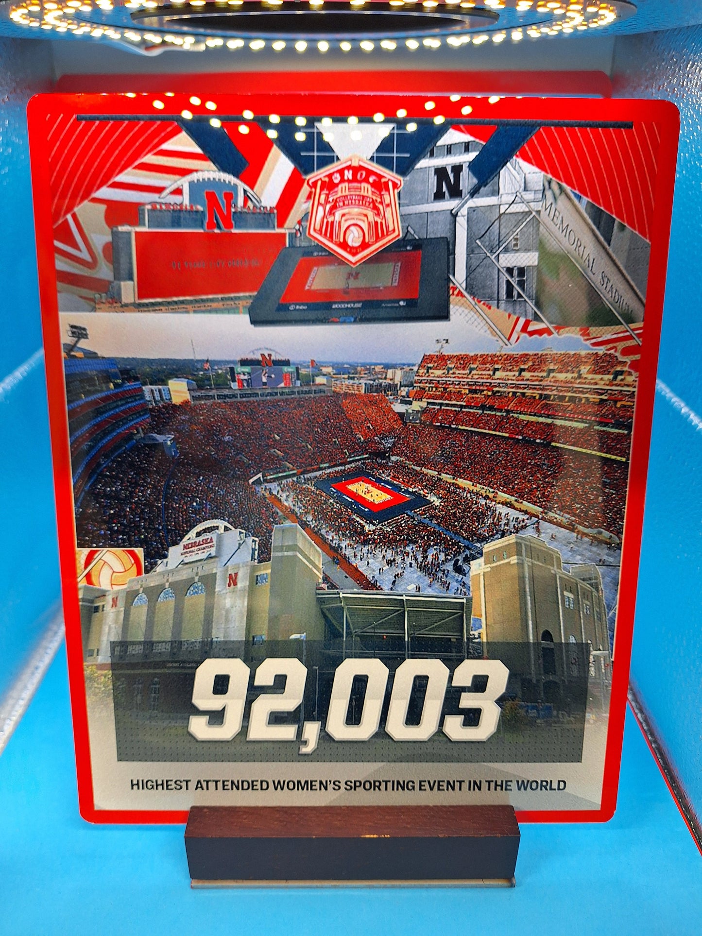 NE Volleyball World Record 92,003 Aluminum Sublimation Photo (2 Sizes)