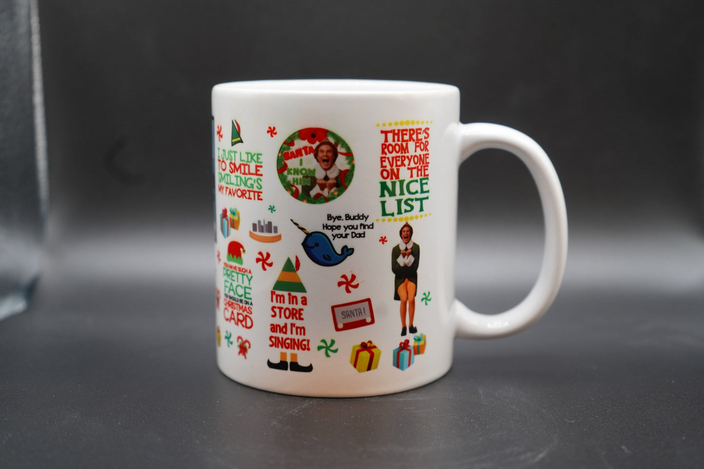 Elf Christmas 11oz Coffee Mug 100% Dishwasher and Microwave Safe Sublimation Ink