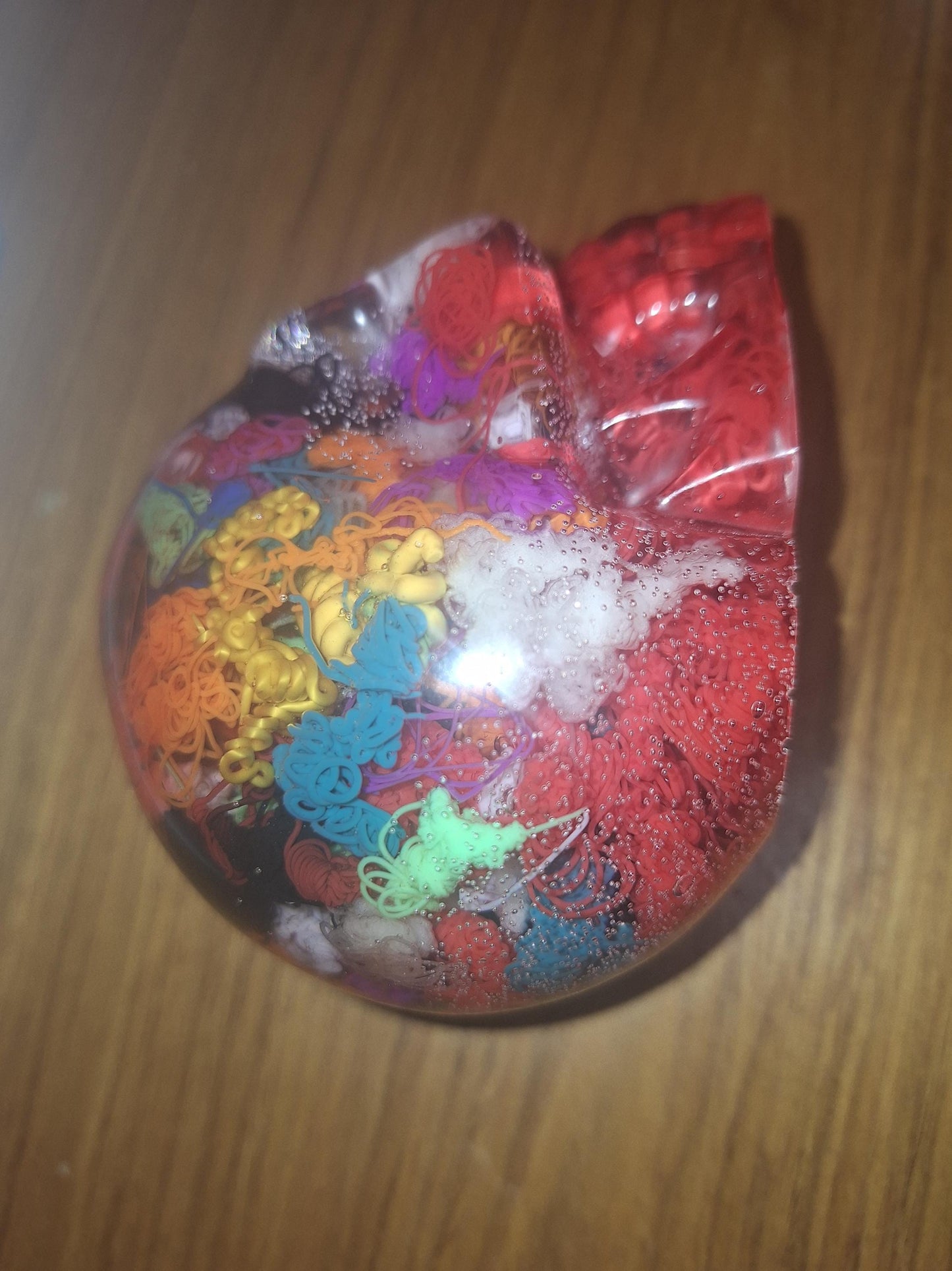 Unique Skull 3D Filament Resin Paper Weight cork pad - Unique 3D Printed Poop Filament Display Piece for Home Decor & Gifts. 1-of-a-kind.