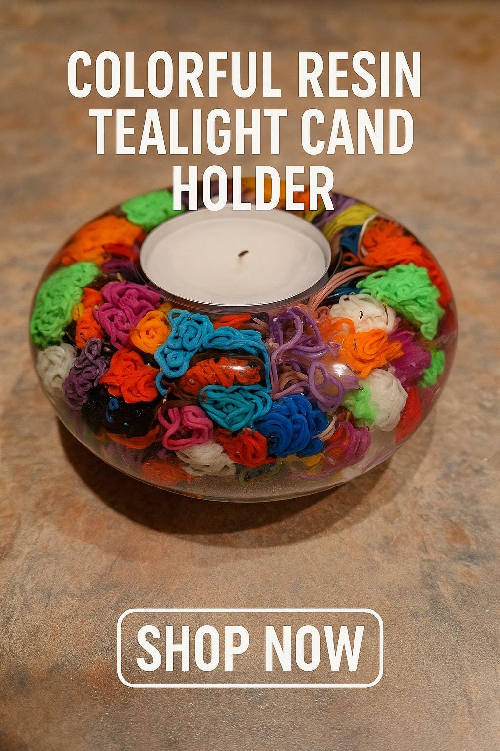 Unique 3D Filament Resin Tea light holder 2 Sizes - Unique 3D Printed Poop Filament Display Piece for Home Decor & Gifts. 1-of-a-kind.