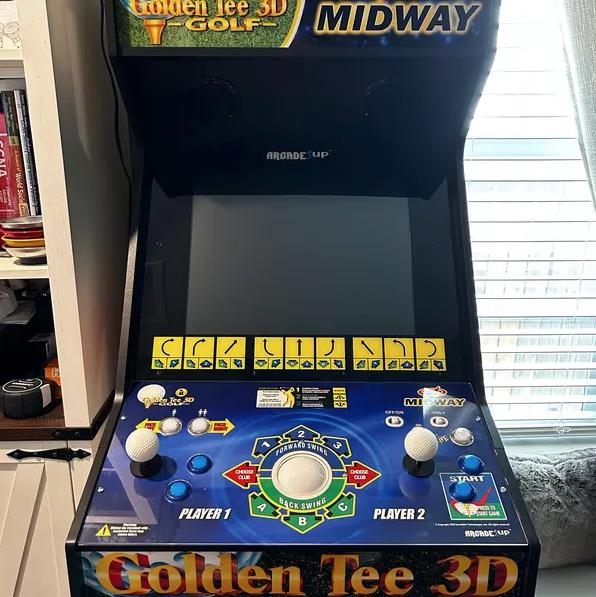 Golden Tee 3D Golf XL Arcade 1up "J' Panel Vinyl Sticker Waterproof Premium