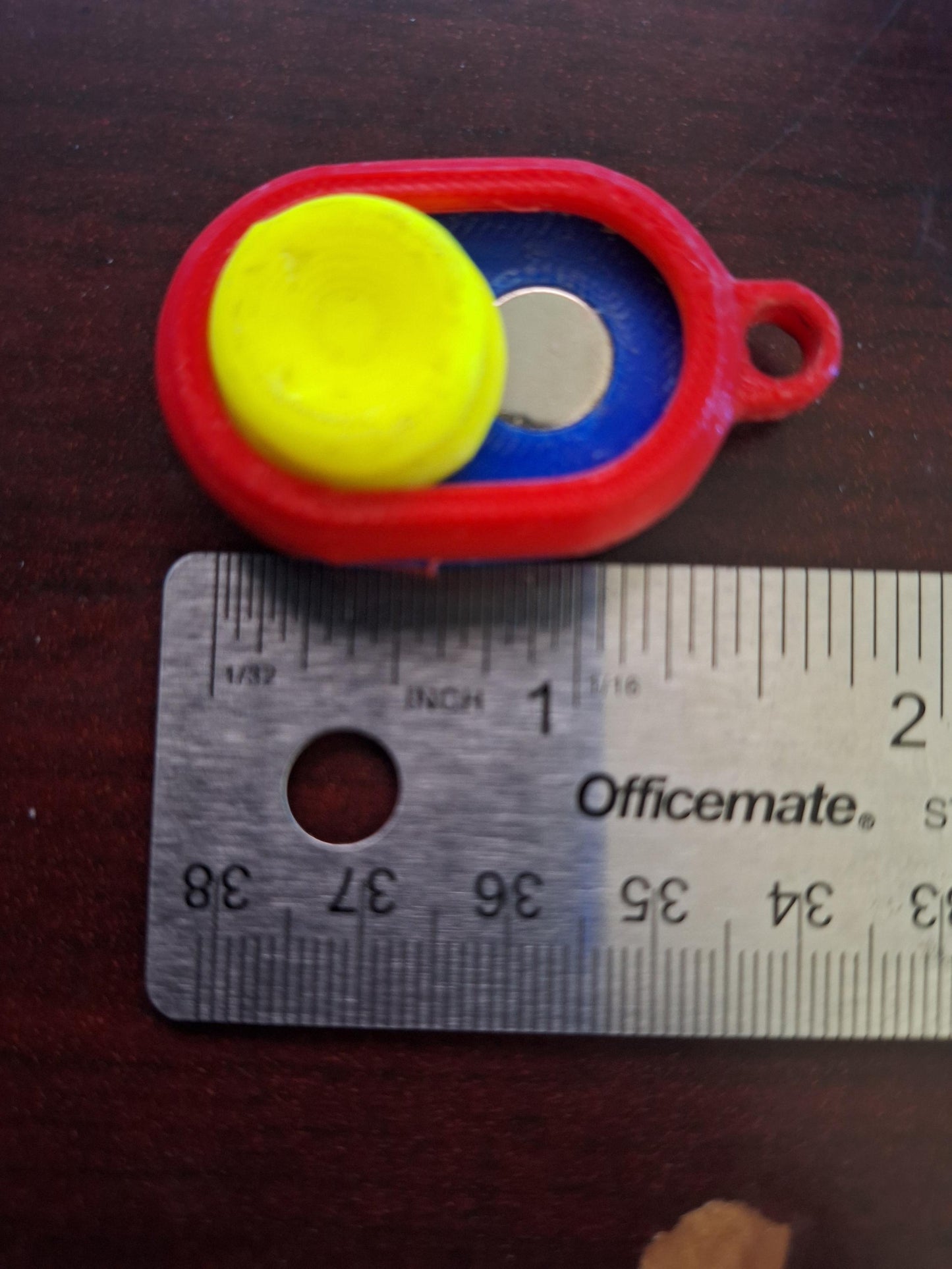 3D Printed Magnetic Fidget Toy Keychain - Slider Stress Relief Hand Spinner Gadget for Anxiety & Focus