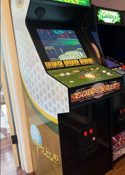 Golden Tee XL Arcade 1up "J' Panel Vinyl Sticker Waterproof Premium