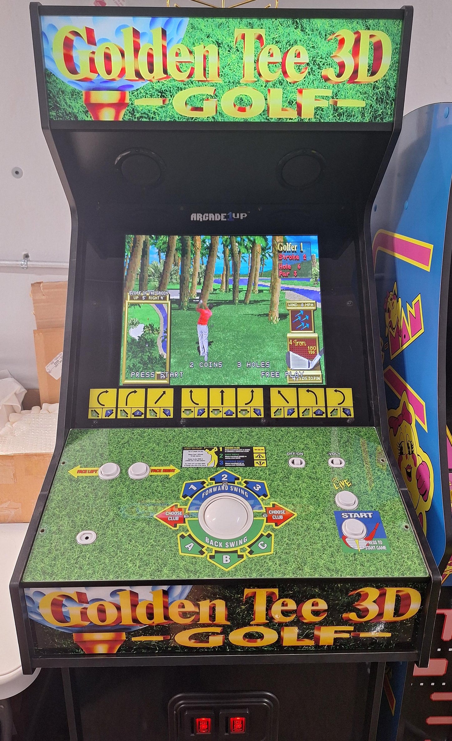 Golden Tee 3D Golf XL Arcade 1up "J' Panel Vinyl Sticker Waterproof Premium