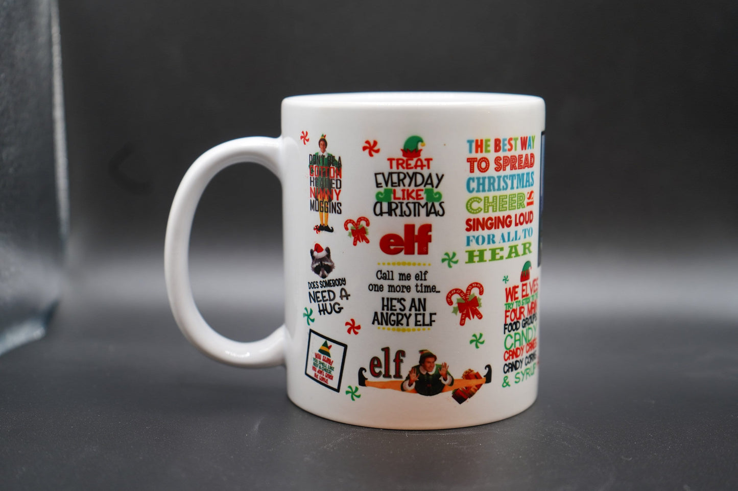 Elf Christmas 11oz Coffee Mug 100% Dishwasher and Microwave Safe Sublimation Ink