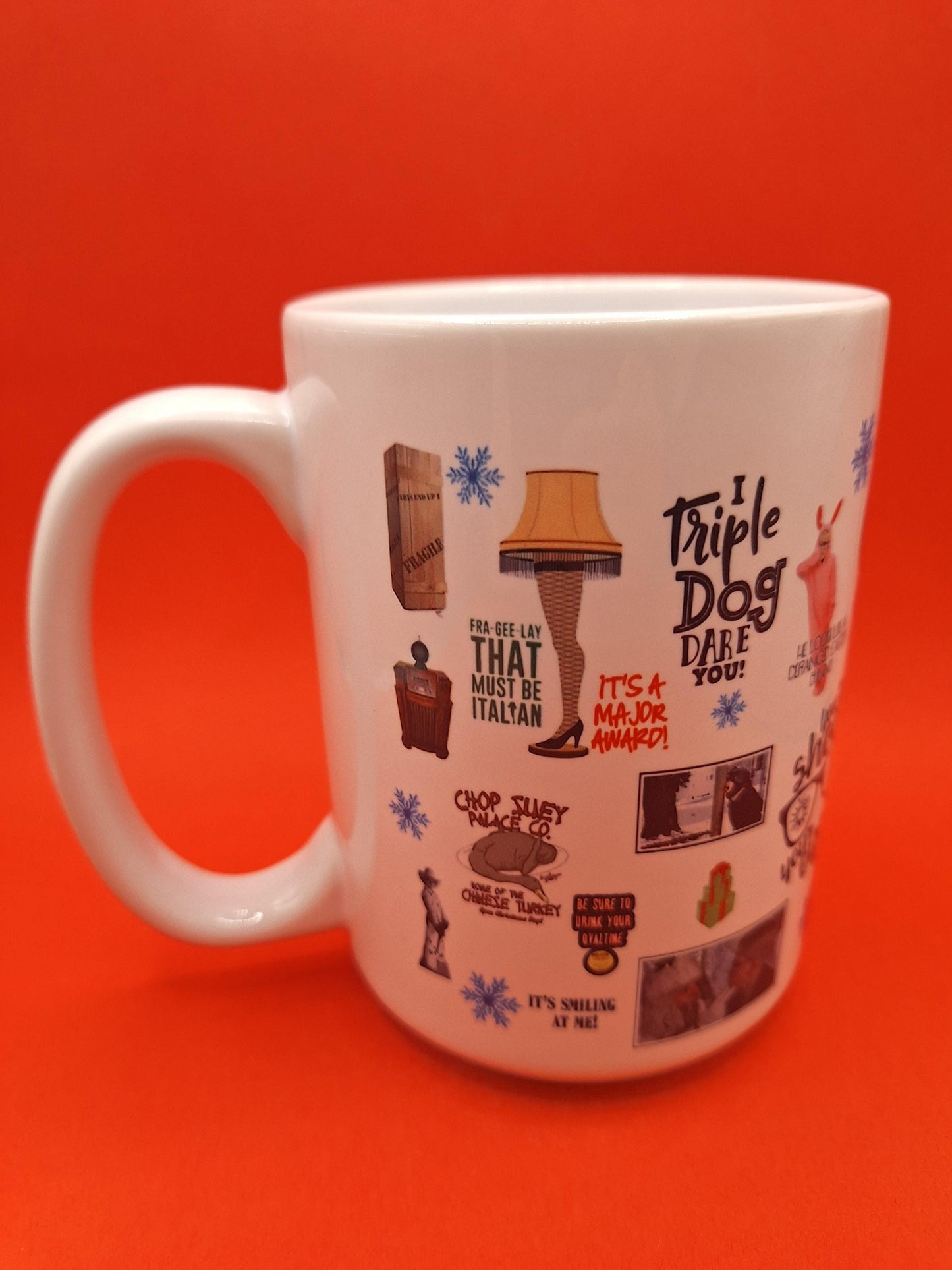 15oz A Christmas Story Coffee Mug 100% Dishwasher and Microwave Safe Sublimation Ink