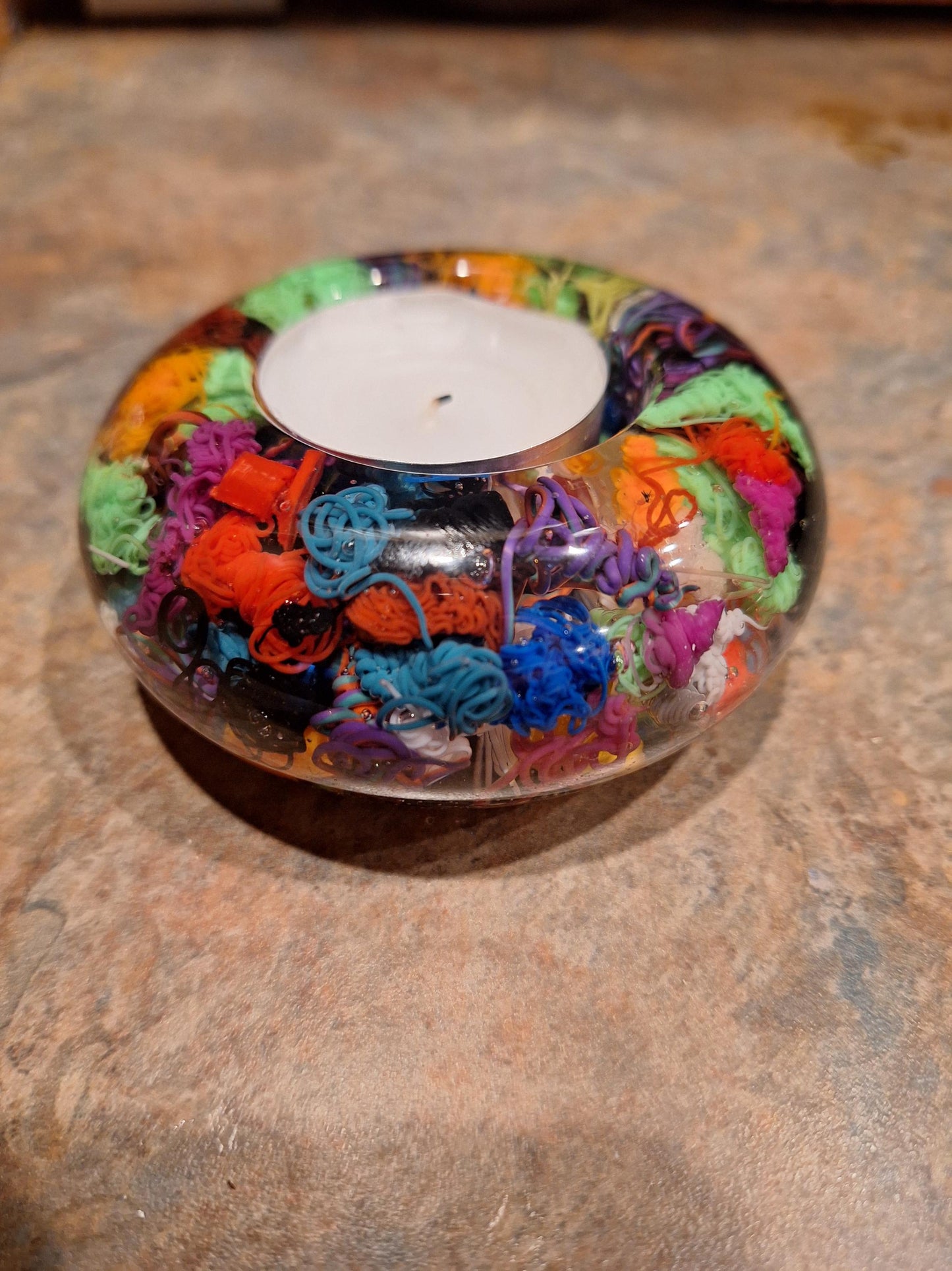 Unique 3D Filament Resin Tea light holder 2 Sizes - Unique 3D Printed Poop Filament Display Piece for Home Decor & Gifts. 1-of-a-kind.