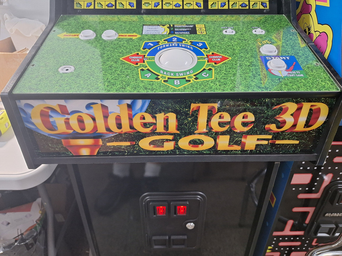 Golden Tee 3D Golf XL Arcade 1up "J' Panel Vinyl Sticker Waterproof Premium