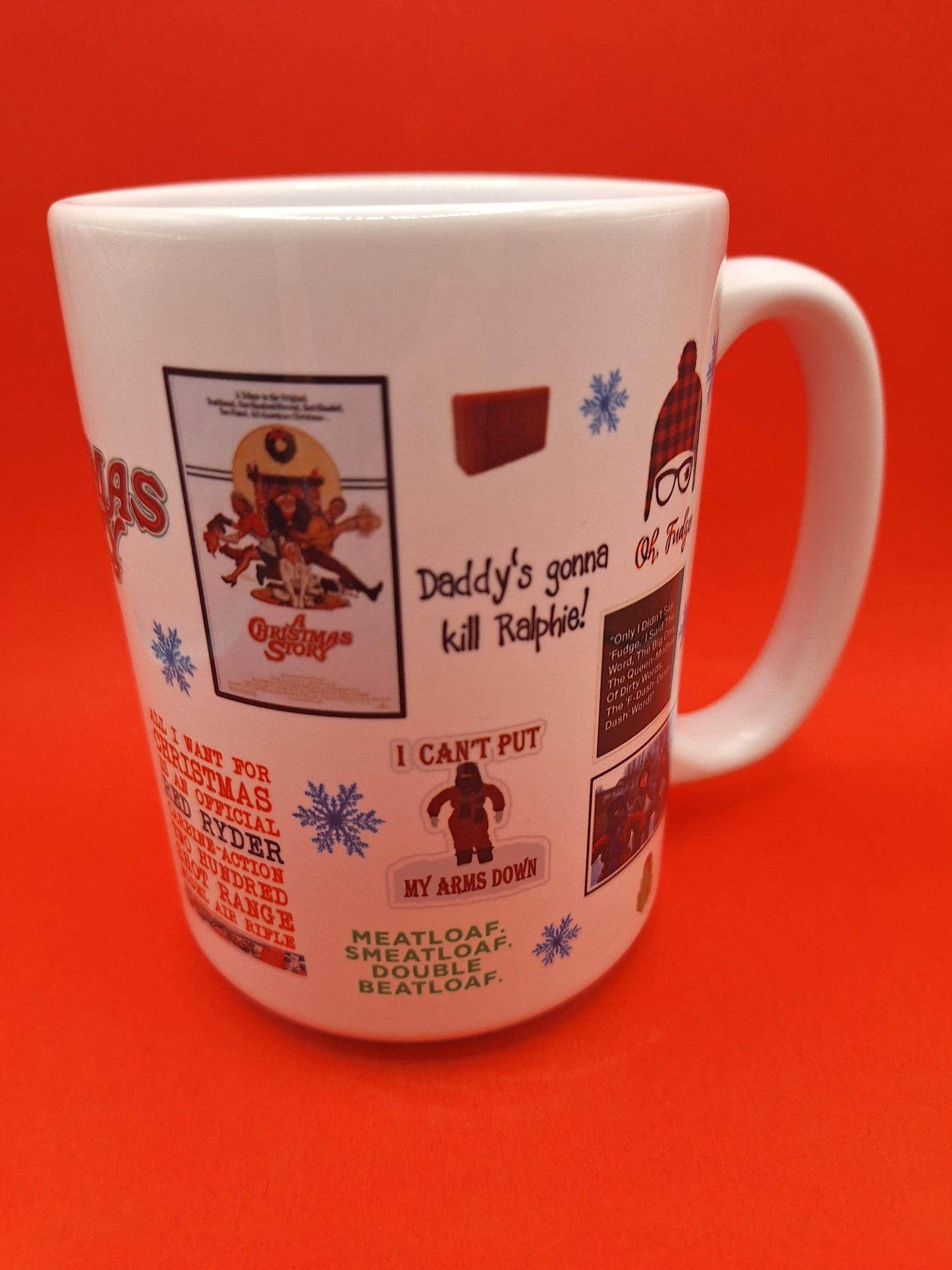15oz A Christmas Story Coffee Mug 100% Dishwasher and Microwave Safe Sublimation Ink