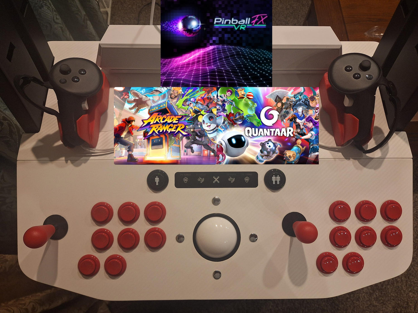 Tankstick Quest Mount Kit for Pinball FX VR X-Arcade 3D Printed Accessory Red Black