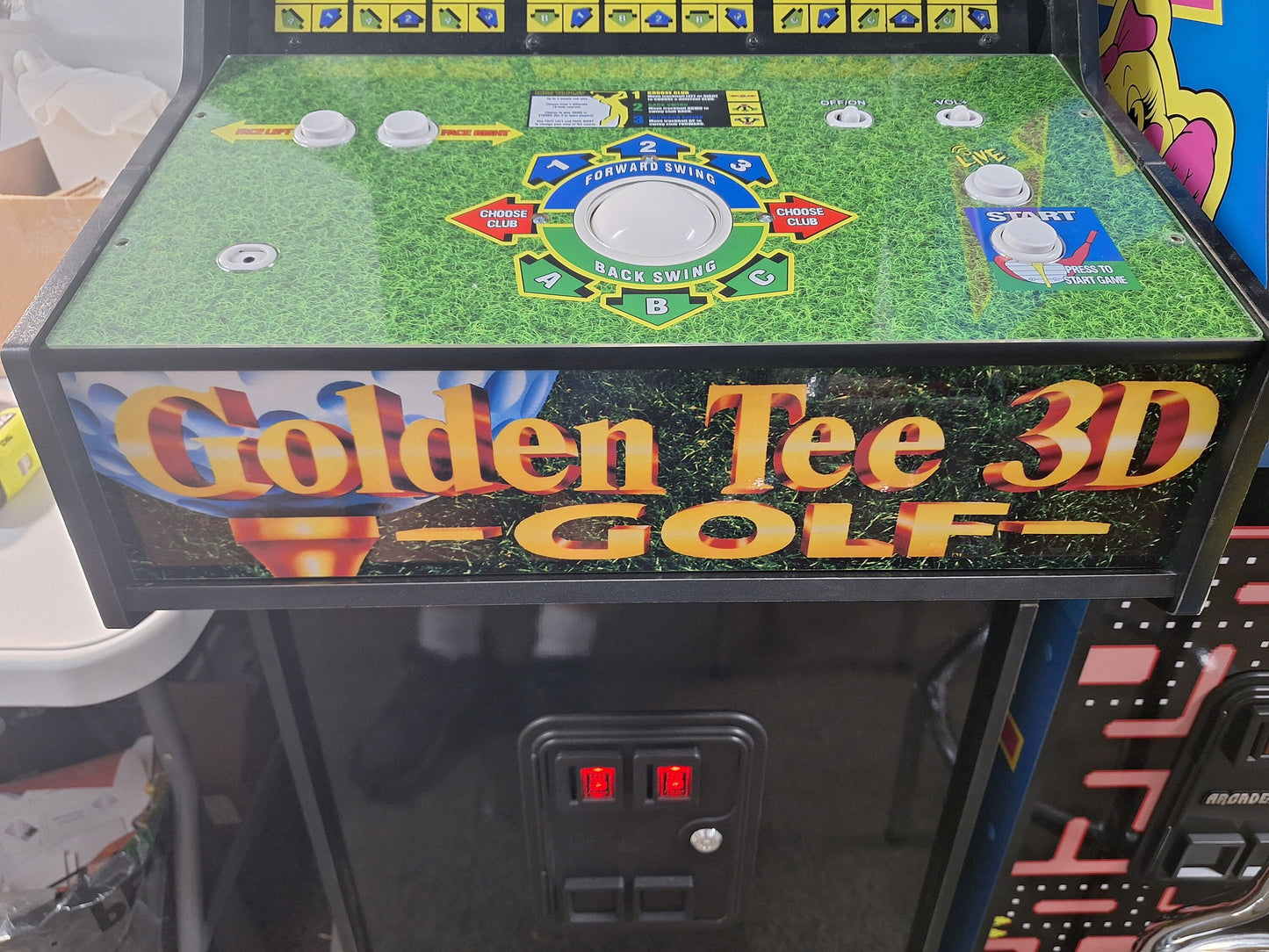 Golden Tee 3D Golf XL Arcade 1up "J' Panel Vinyl Sticker Waterproof Premium