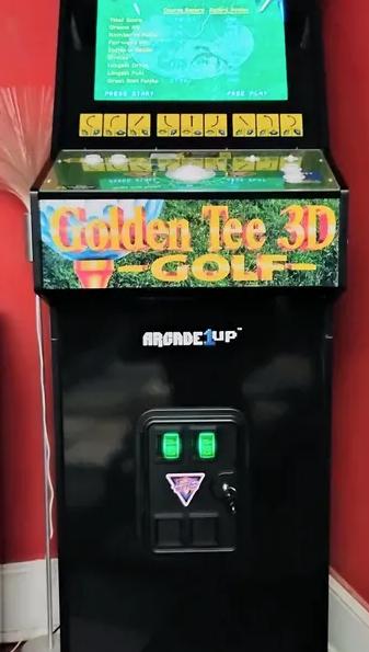 Golden Tee 3D Golf Deluxe Arcade 1up "J' Panel Vinyl Sticker Waterproof Premium