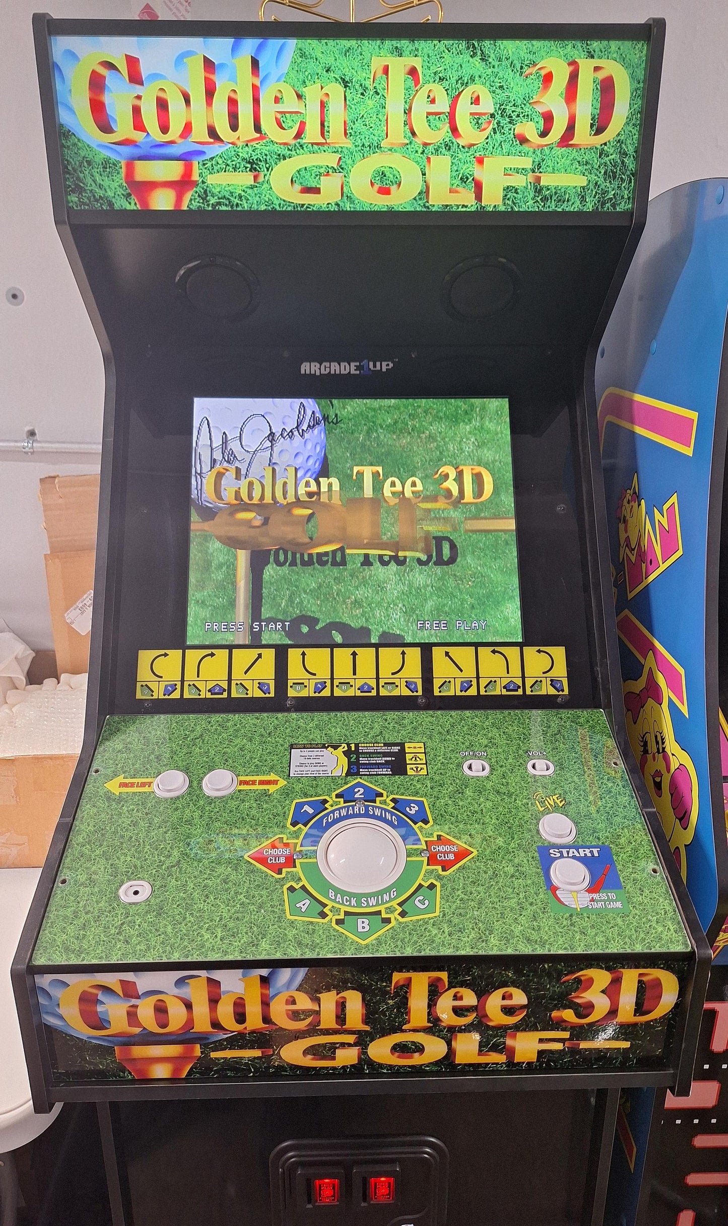 Golden Tee 3D Golf XL Arcade 1up "J' Panel Vinyl Sticker Waterproof Premium