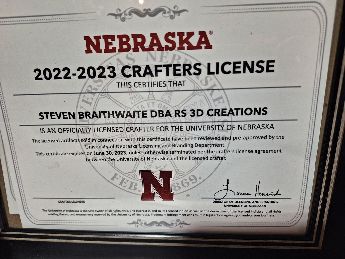 Husker Volleyball Pewter Snowflake Ornament
