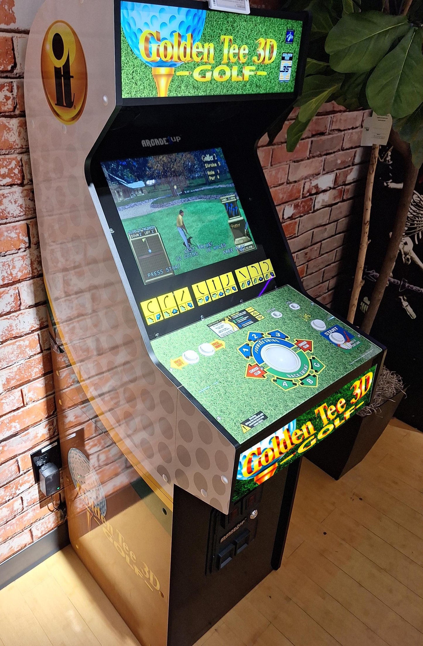 Golden Tee 3D Golf Deluxe Arcade 1up "J' Panel Vinyl Sticker Waterproof Premium