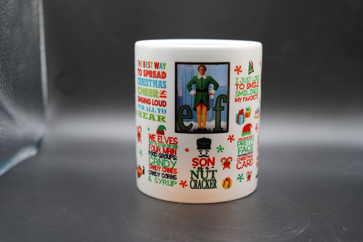Elf Christmas 11oz Coffee Mug 100% Dishwasher and Microwave Safe Sublimation Ink