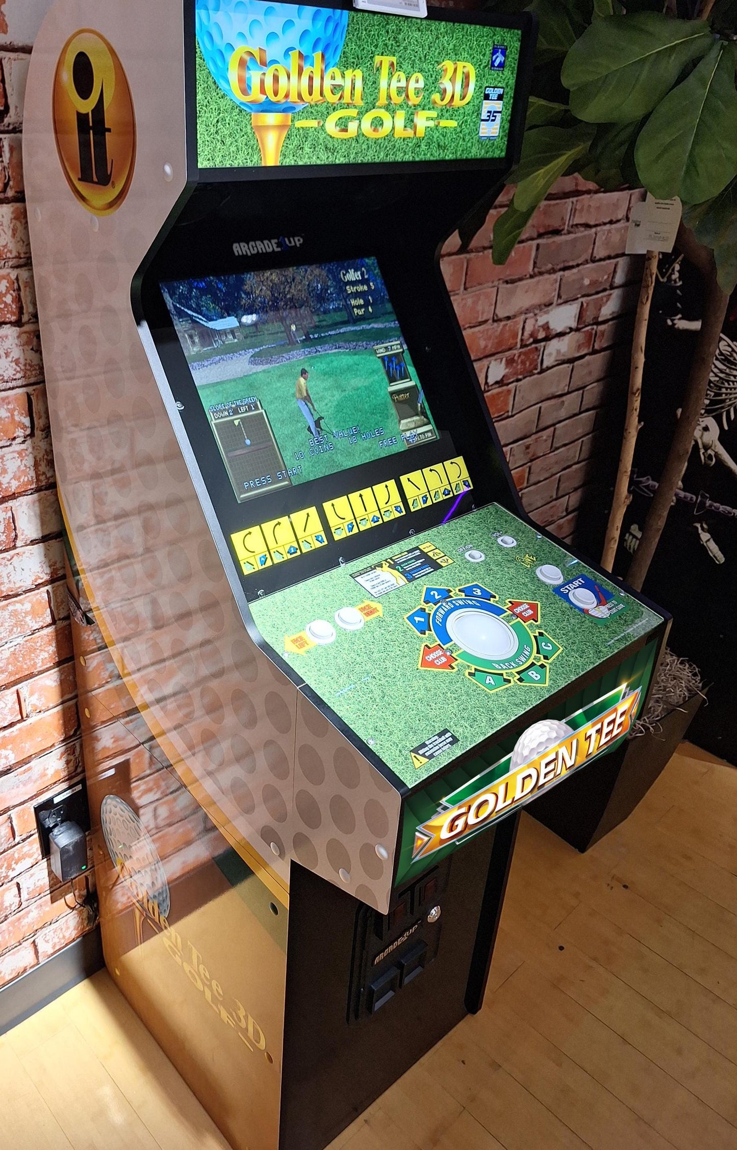 Golden Tee 3D Golf Deluxe Arcade 1up "J' Panel Vinyl Sticker Waterproof Premium
