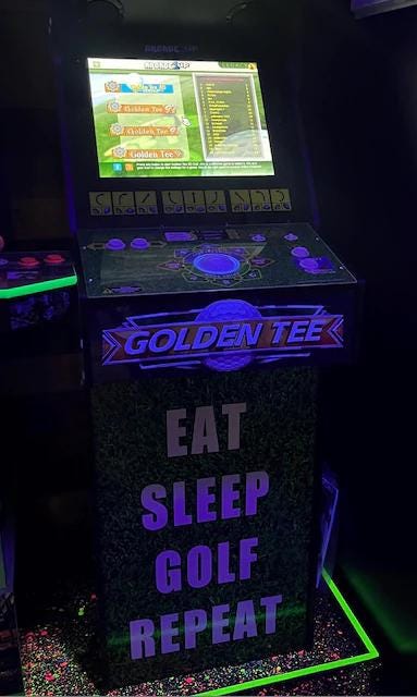 Golden Tee 3D Golf Deluxe Arcade 1up "J' Panel Vinyl Sticker Waterproof Premium