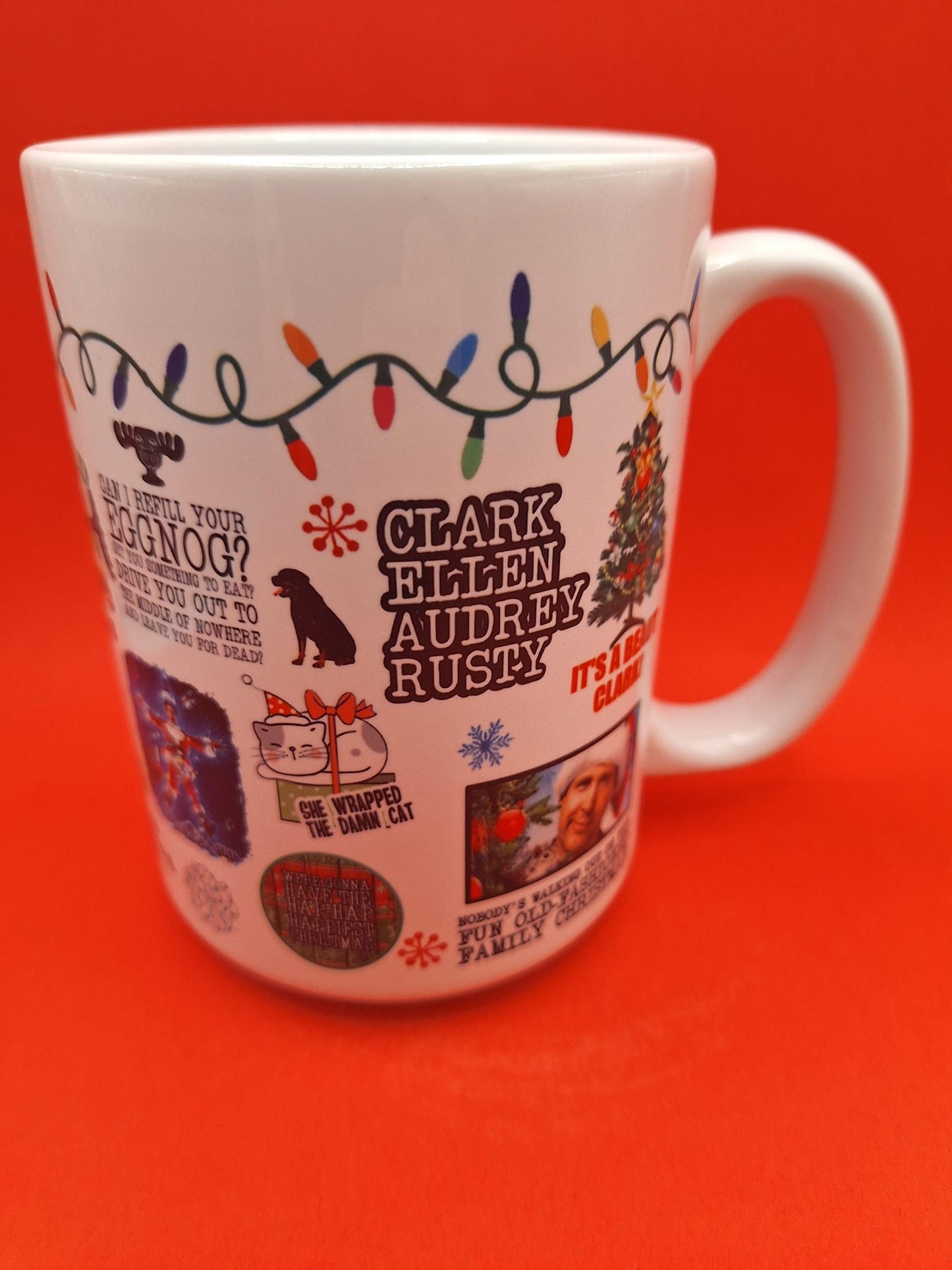 15oz Griswold V2Coffee Mug Christmas Vacation 100% Dishwasher and Microwave Safe Sublimation Ink