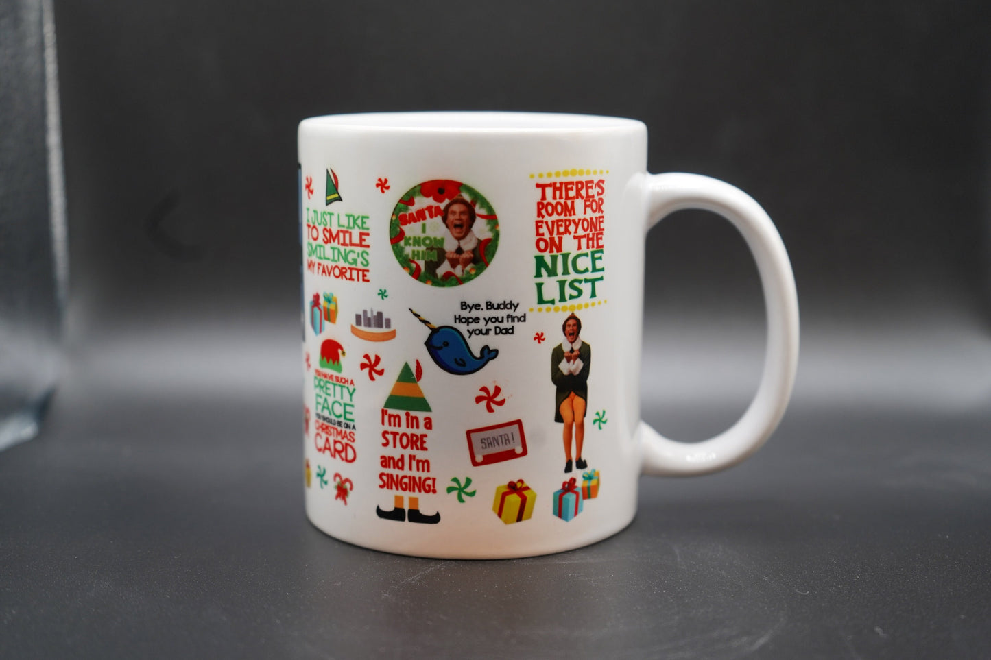 Elf Christmas 11oz Coffee Mug 100% Dishwasher and Microwave Safe Sublimation Ink