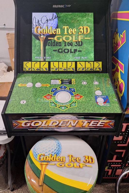 Golden Tee XL Arcade 1up "J' Panel Vinyl Sticker Waterproof Premium
