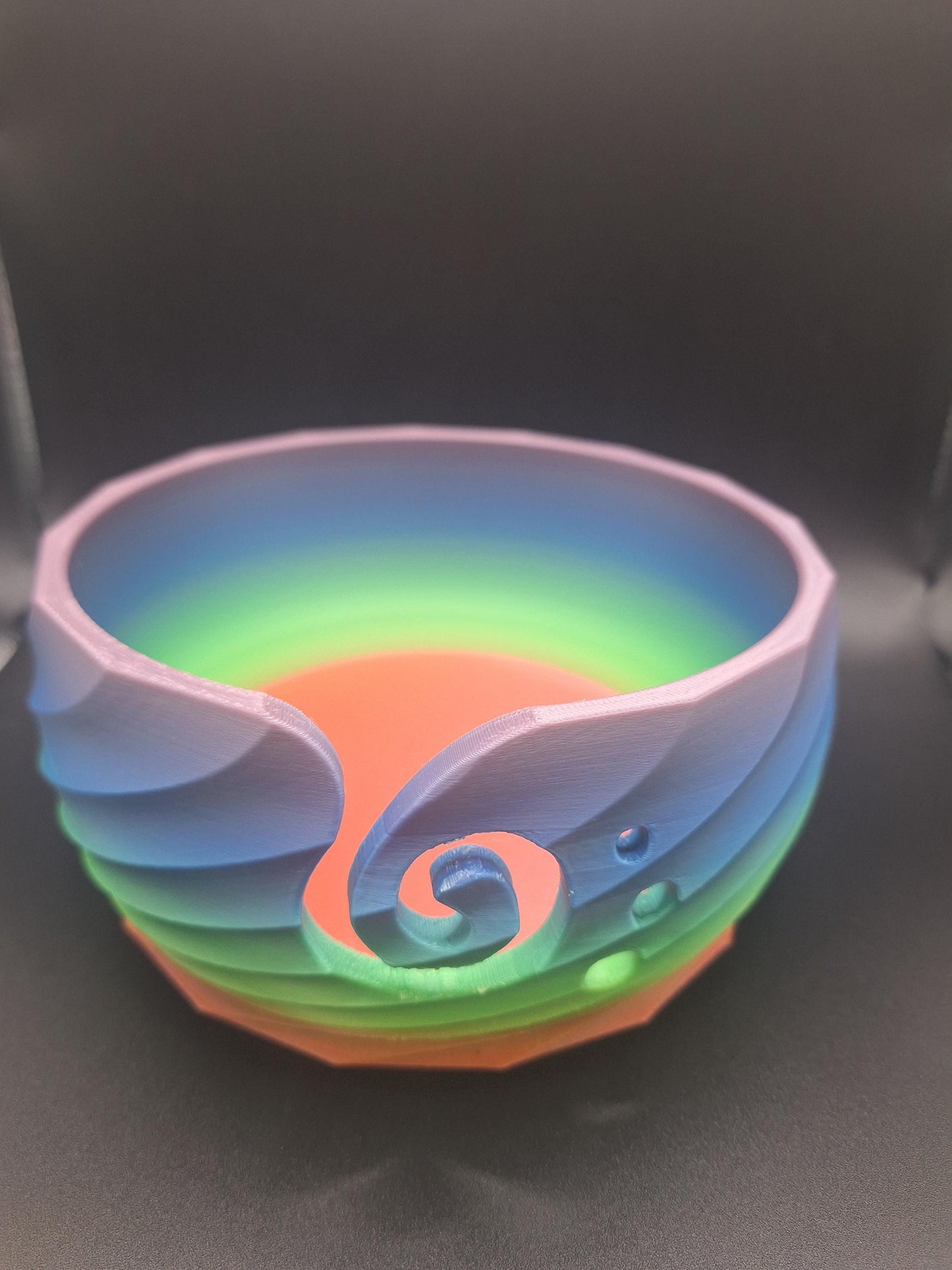 Yarn Bowl with hidden bottom to add weight- Knitting Bowl to Hold Yarn and Prevent Tangles, Perfect Gift for Knitters and Crocheters
