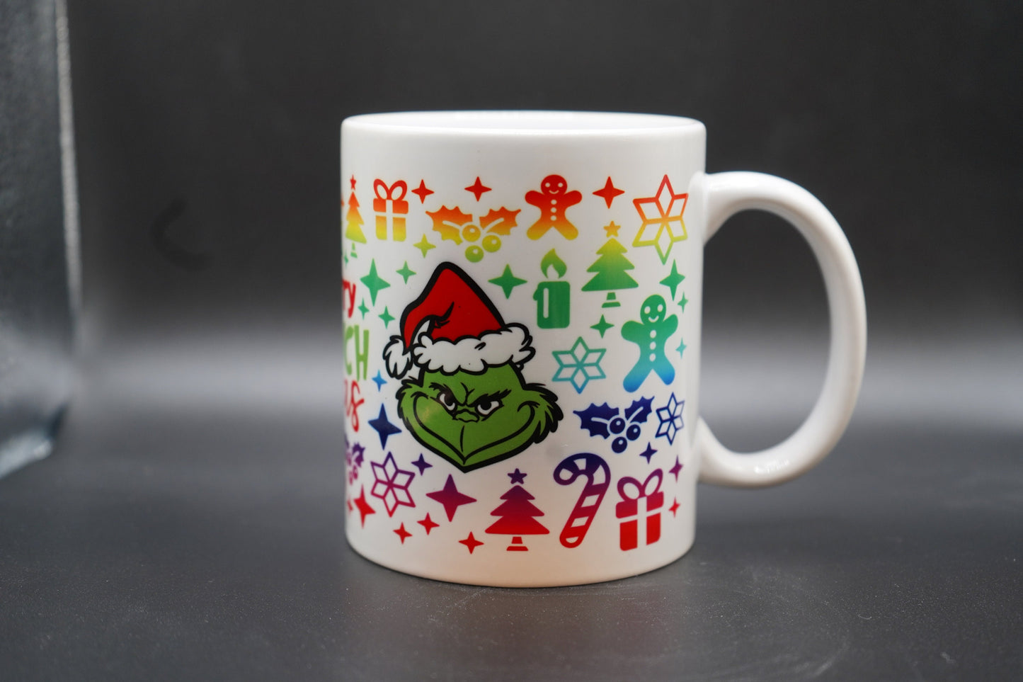 Grinchmas Colorful 11oz Coffee Mug 100% Dishwasher and Microwave Safe Sublimation Ink
