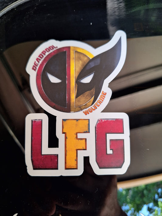 LFG Deadpool Wolverine UV Decal 3.5 x 5 inches