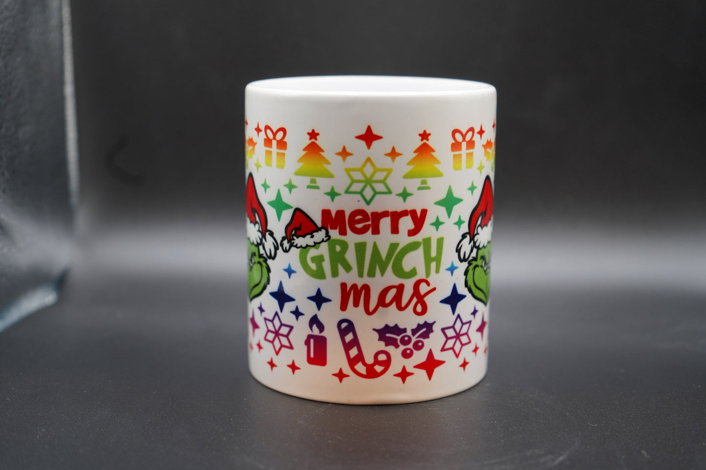 Grinchmas Colorful 11oz Coffee Mug 100% Dishwasher and Microwave Safe Sublimation Ink