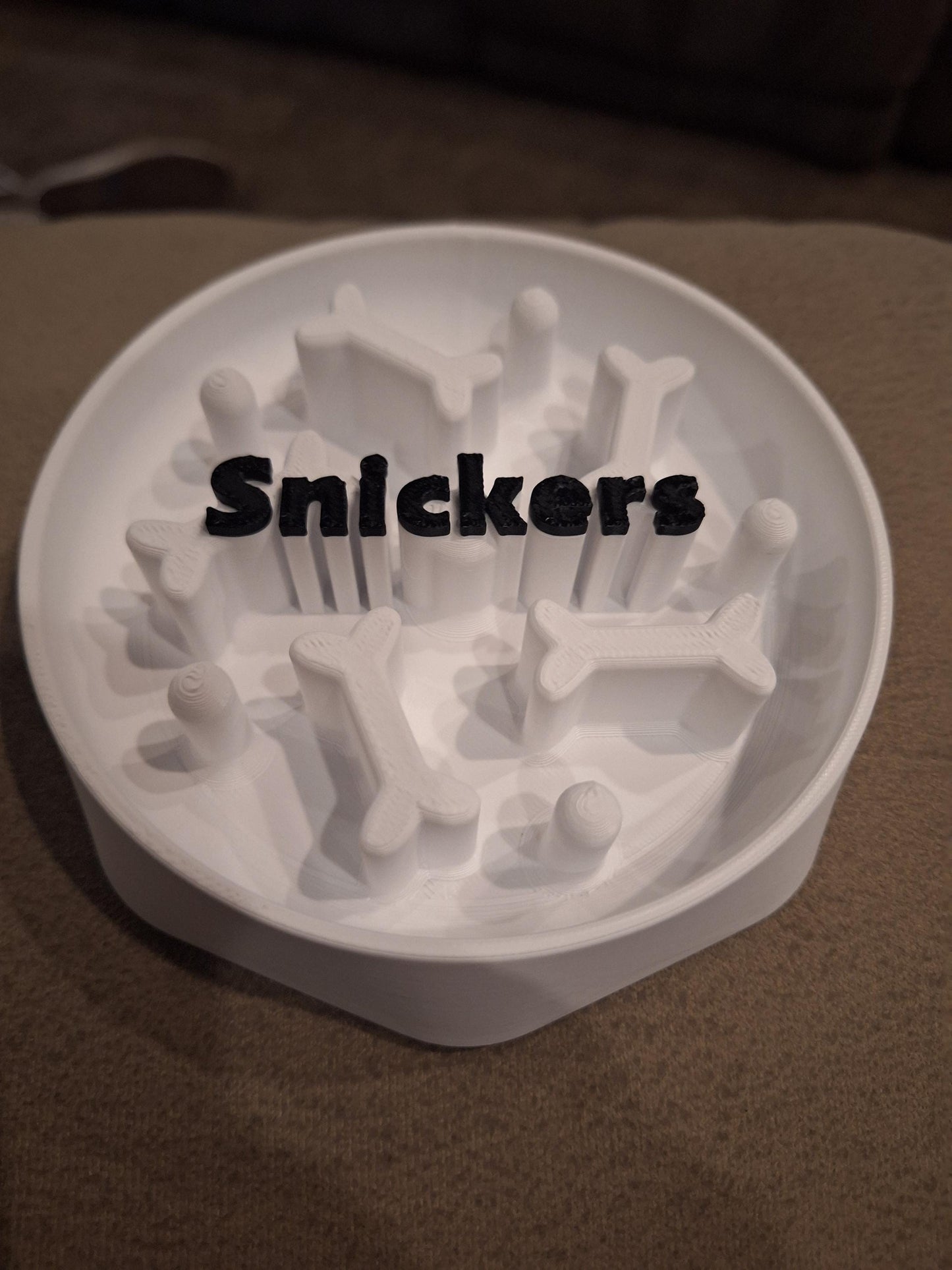 Personalized Slow Feeder Dog Bowl - Custom Pet Dish to Reduce Eating Speed & Improve Digestion for Small to Large Dogs