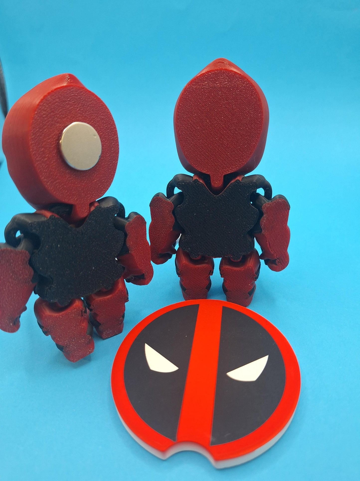 Deadpool Flexi with Magnet and Car Coaster Set - Marvel Car Accessory, Cup Holder Protector, Gift for Deadpool Fans