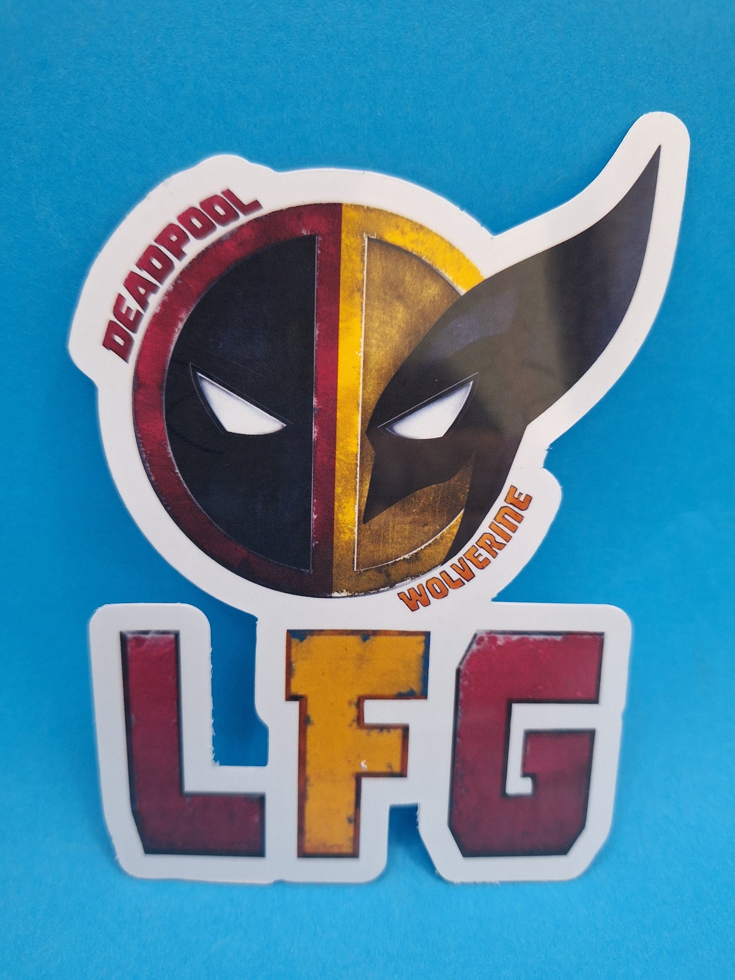LFG Wolverine Deadpool Vinyl Sticker Waterproof Premium 5"H x 3.5"W inches
