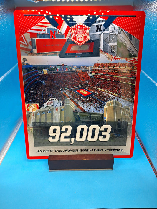 NE Volleyball World Record 92,003 Aluminum Sublimation Photo (2 Sizes)