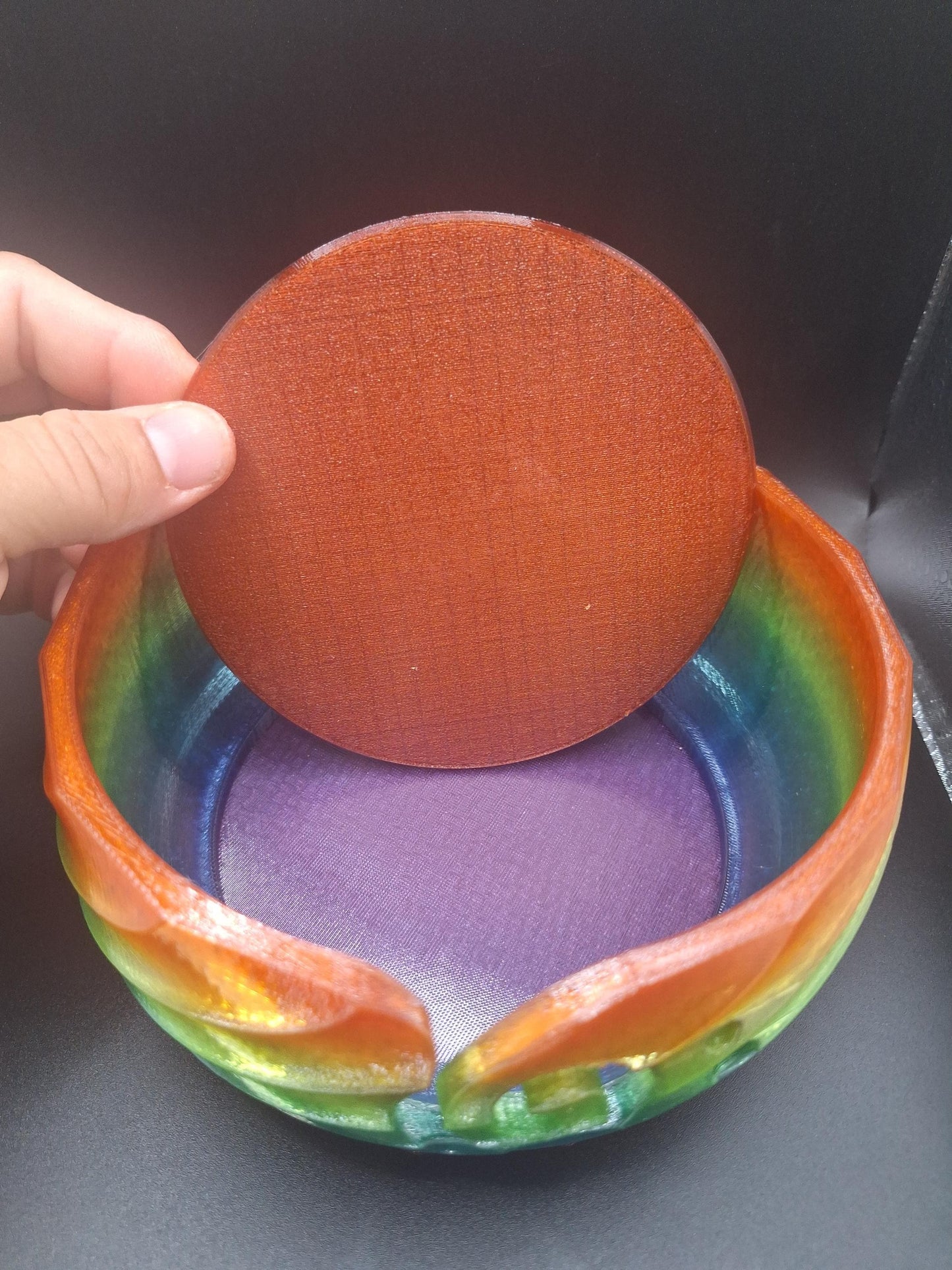 Yarn Bowl with hidden bottom to add weight- Knitting Bowl to Hold Yarn and Prevent Tangles, Perfect Gift for Knitters and Crocheters