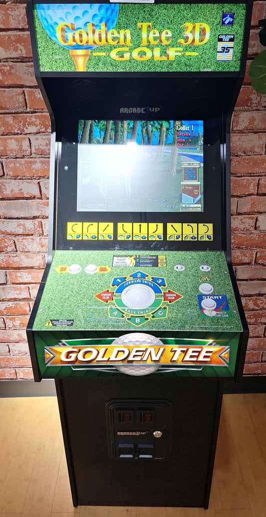 Golden Tee 3D Golf Deluxe Arcade 1up "J' Panel Vinyl Sticker Waterproof Premium